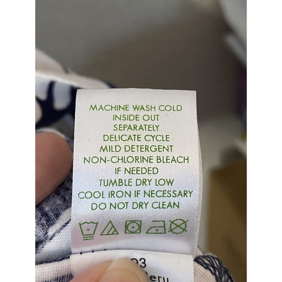 Lilly Pulitzer Womens Eliza TShirt Dress Blue White Pima Cotton Tusk in Sun Sz M - Picture 6 of 8